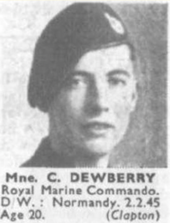 Marine Charles William Dewberry, 46RM Commando died on war service 5/2/1945 UK