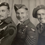 Pte Ronald Chilton, No.3 Cdo. on left; his brother Sid on right; middle not known