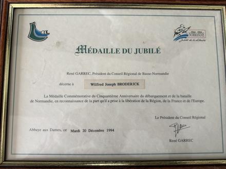 Normandy Commemorative Medal Certificate (1)