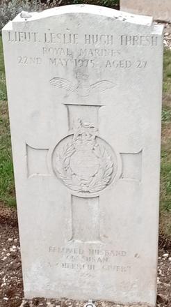 Lieutenant Leslie Hugh Thresh RM, 3 Commando Brigade RM, Tidworth Military Cemetery