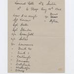 Nominal Roll No 1 Section, No 6 Troop, No3 Cdo,  Aug 19th 1942