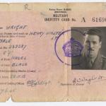 Lt H W Wright's  Military Identity Card 1945 (obverse)