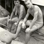 Ed Casey (left) and Jeff , 45 Commando, Dhala Camp 1961