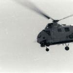 Chopper taking off from Dhala Camp, Aden, circa 1961