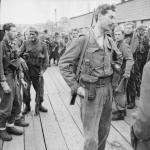 Lt Col The Lord Lovat, CO of No. 4 Commando, at Newhaven after Dieppe