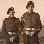 Thomas Cooke (on right) and ? at Alexandria,  21 Dec 1943