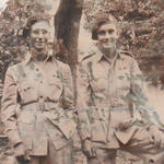 Unknown (left) and Thomas Cooke, 42RM Cdo., 1945