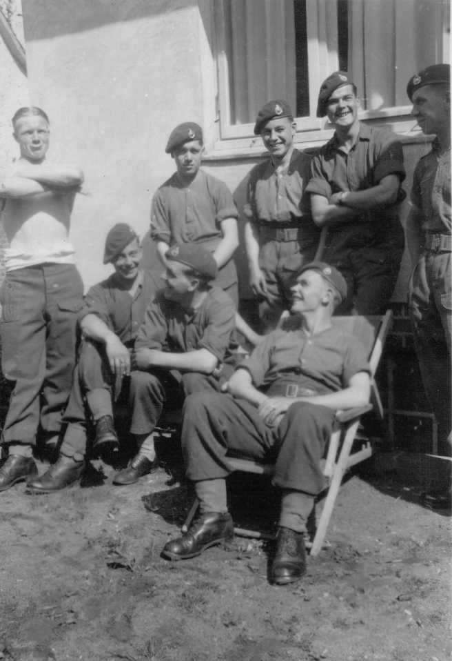 Sgt Noakes MM 45RM Cdo., and his sub section of 'B' Tp. Malente 1945 (1)