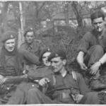 Mne. Andrew Hill (2nd from right) 45RM Commando, and others
