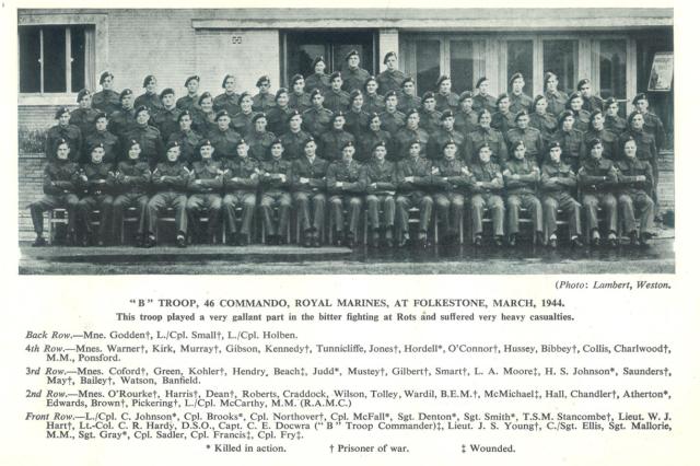 46RM Commando 'B' troop March 1944 Folkestone