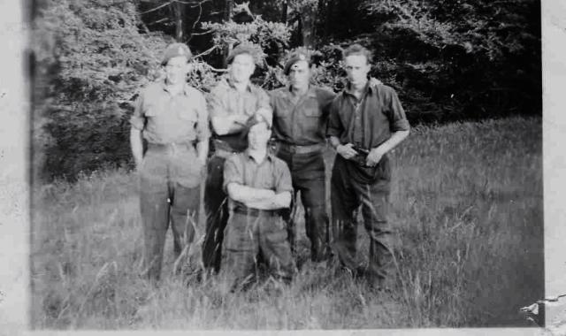 Mne. Ron Philpott (2nd right) and others unknown 1944