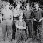 Mne. Ron Philpott (2nd right), 46RM Commando, and others unknown 1944