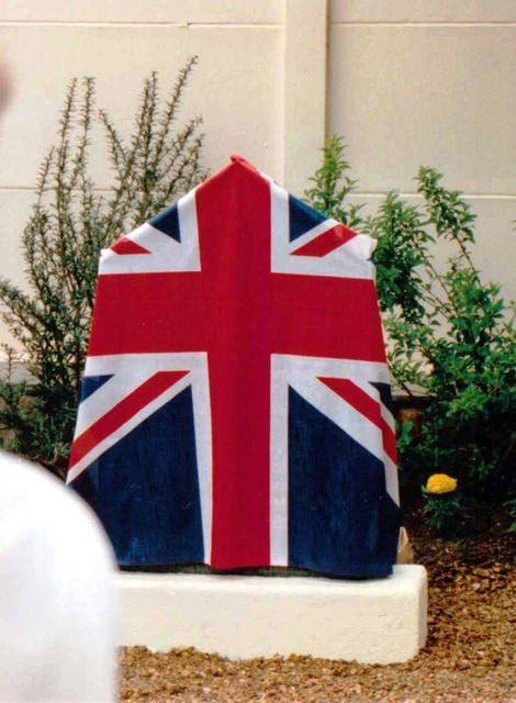 The 45 RM Cdo Monument Franceville before unveiling 7th June 1997