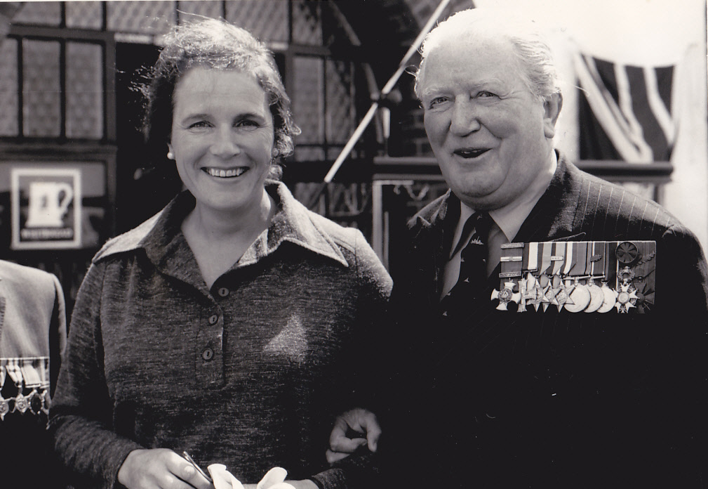 Brig. Mills Roberts CBE, DSO, MC and his wife.
