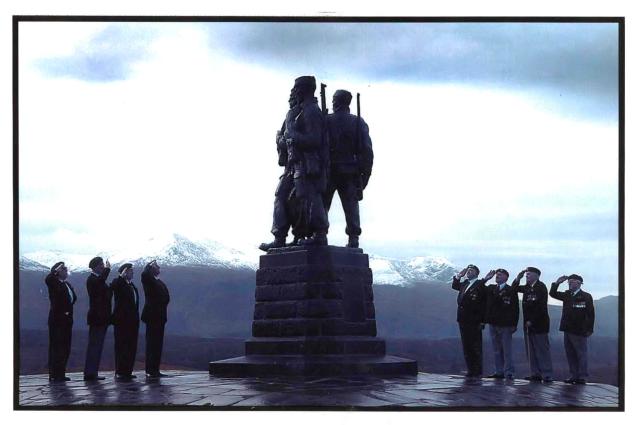 Salute at the Commando Memorial