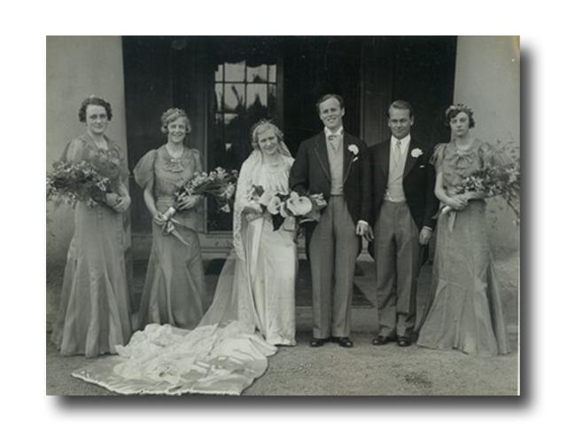 Lt. David Haig-Thomas with his wife Nancy on their wedding day