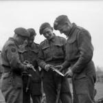 Mnes Lebow, Benson, Morris, and Crouch, 45 RM Cdo., after storming Wesel