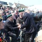 Unveiling of the statue to Piper Bill Millin. Colleville-Montgomery, 8th June 2013