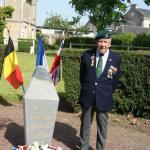 Bert Beddows at the No.3 Cdo memorial Amfreville June 2013