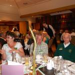 Elaine Southworth-Davies, Arthur Moore, Billy Moore No. 5 Cdo at dinner