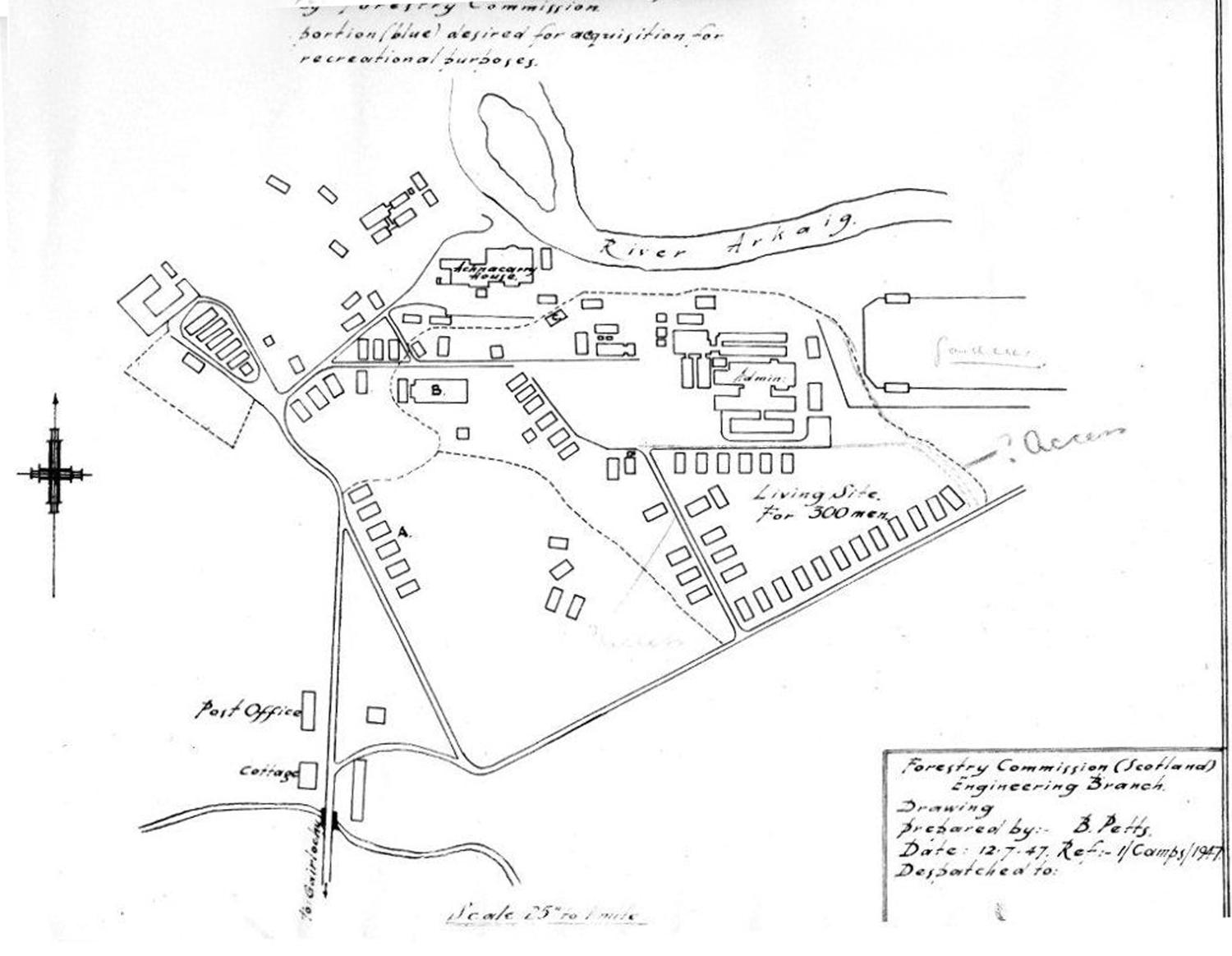 Map of the Achnacarry grounds 12th July 1947
