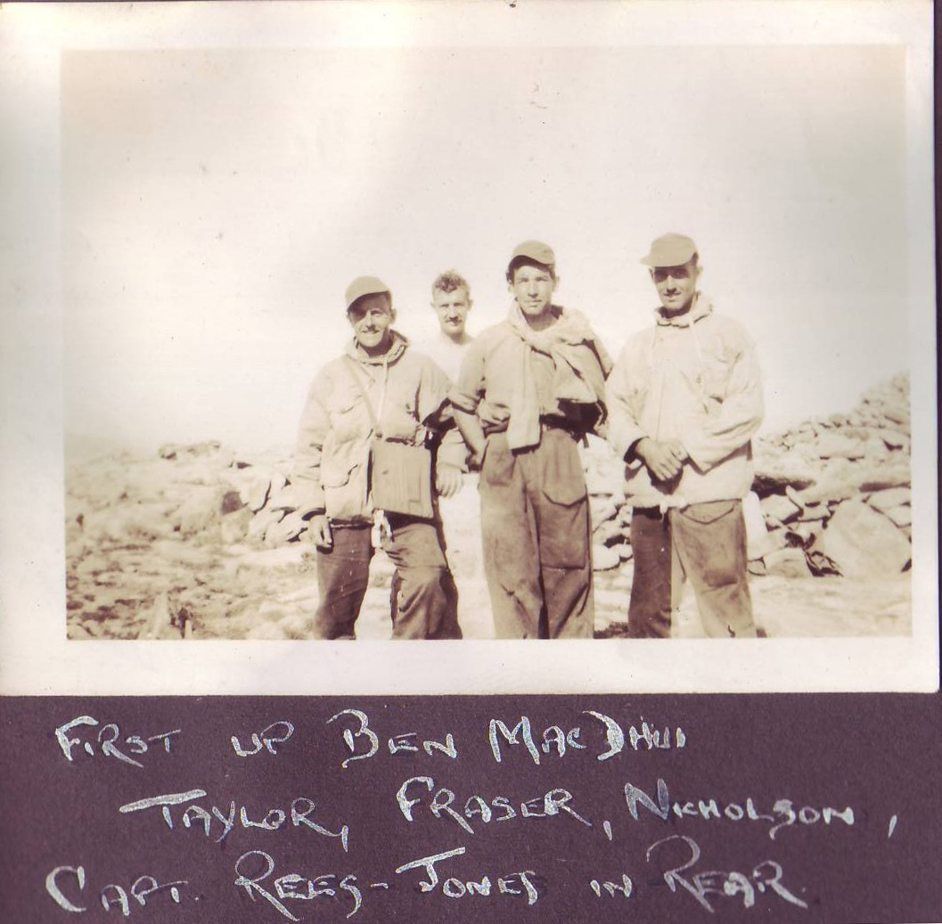 Taylor, Fraser and Angus Nicolson with Capt Rees-Jones at the rear