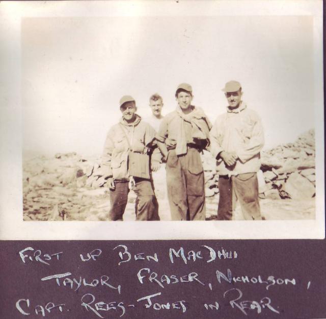 Taylor, Fraser and Angus Nicolson with Capt Rees-Jones at the rear