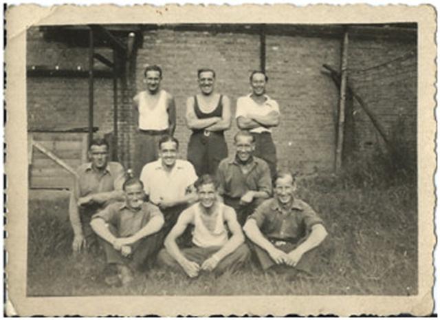 Dick Pickover No.3 Commando and others at Stalag V111b