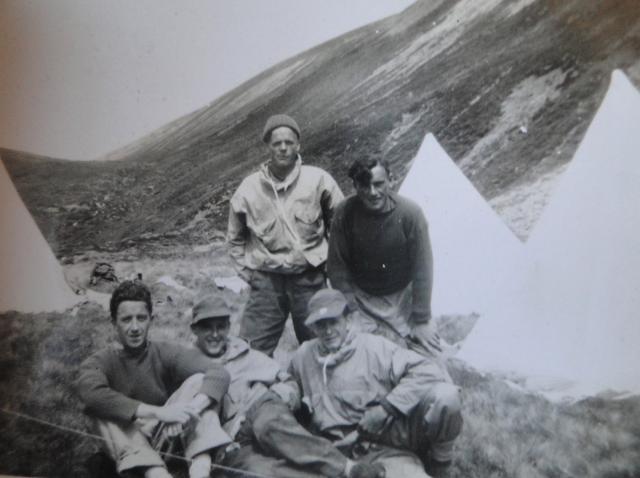 Sgts. Hill, Sutherland, Halliday and Eric Cross, Braemar, 1943
