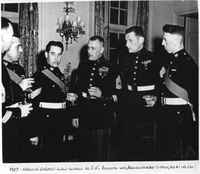 Presidential Unit Citation for 41 Independent Commando RM at the American Embassy 1957