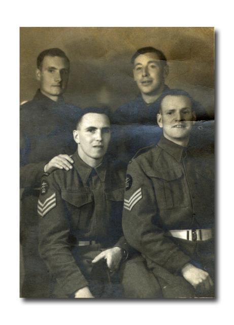 Brian Kelly( right rear), No.9 Commando, and others