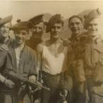Brian Kelly (extreme left) and others. Mixed group. 