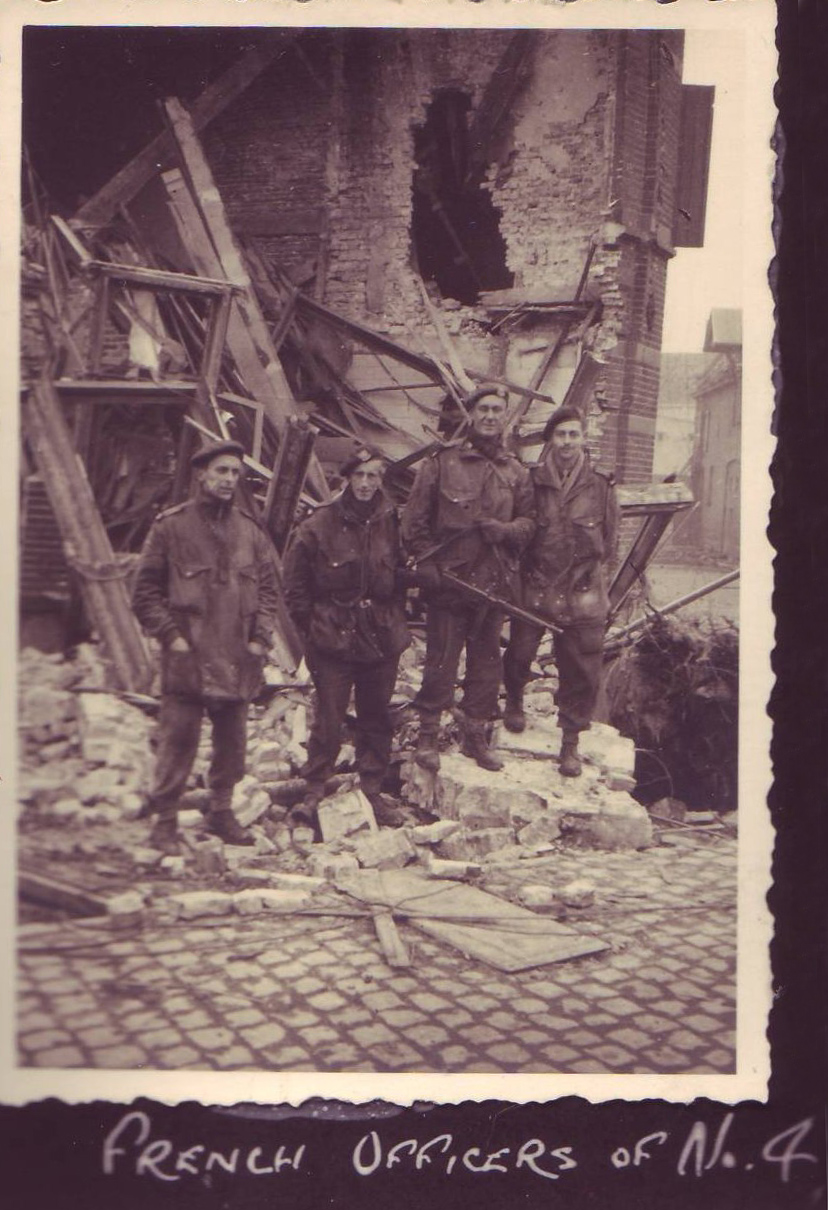 French Officers at Flushing attd. to No.4 Cdo from No.10(IA) Cdo.
