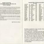 No.1 Cdos., who have died 1946 -1995  (S-Y)