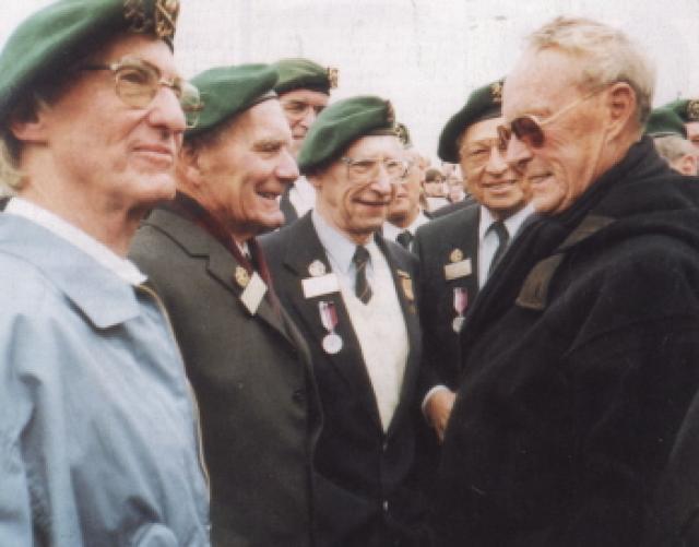 Veterans of 10(IA) Cdo. 2 'Dutch' troop, Ginkelse Heide, Market Garden, Sept. 1944