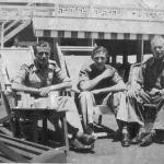 No.1 Commandos at Bombay. Pte's Bailey and Nutley, and L/Bdr Stanley Albert Roast (on right)