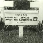 The grave of Tpr. Stephen Greenwood and RSM Joseph Seward