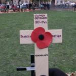 Remembrance cross for Tpr. Stephen Greenwood, No.7 Commando