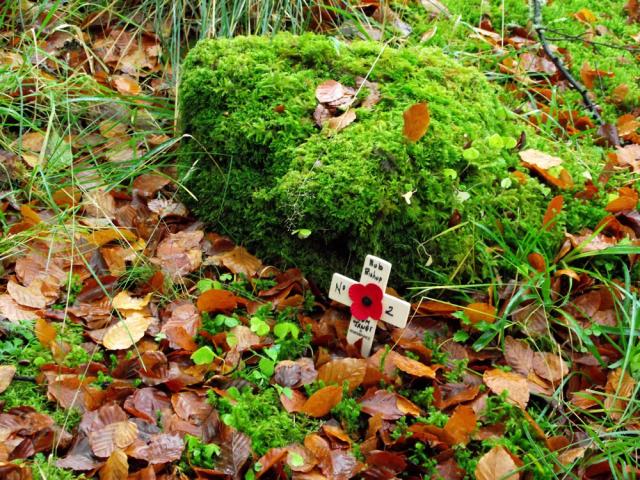 The cross in memory of Bob Bishop MC