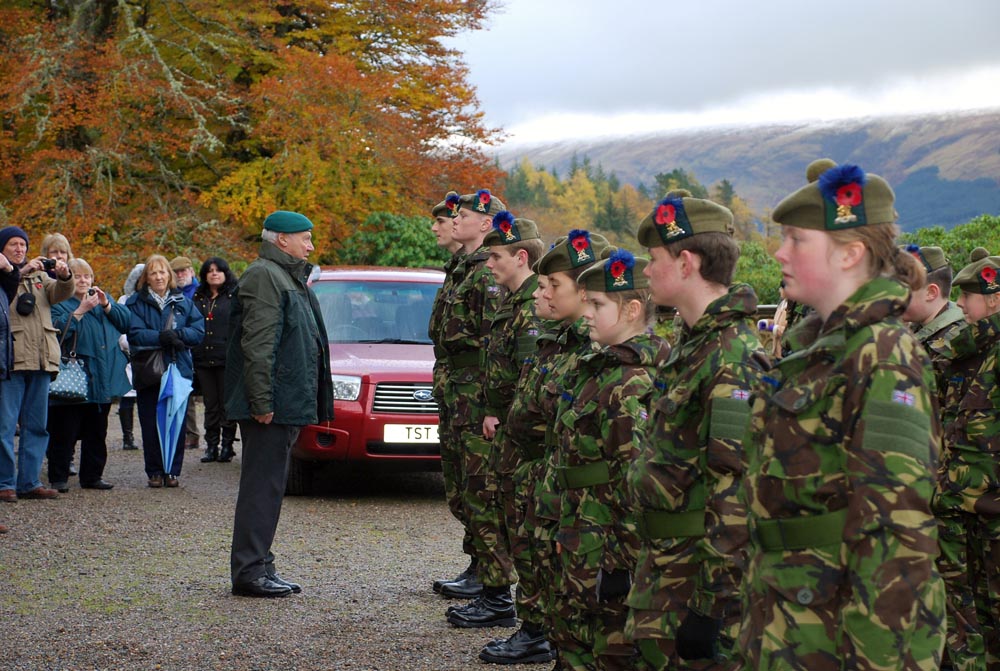 Joe Murtagh inspects the Cadets