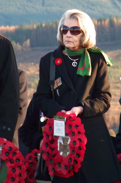 A wreath for Henry Eric Harden, VC, The Commando Memorial.