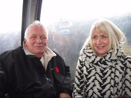 John and Jan White on the gondola