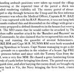 Account of the action for the award of the MM to Sgt French