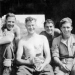Sgt Richard French 43RM Cdo.  'A' troop (on right) and friends, Ravenna, Naples 1945