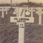 Grave of Private John Notman No 4 Commando kia 2nd July 1944 France.