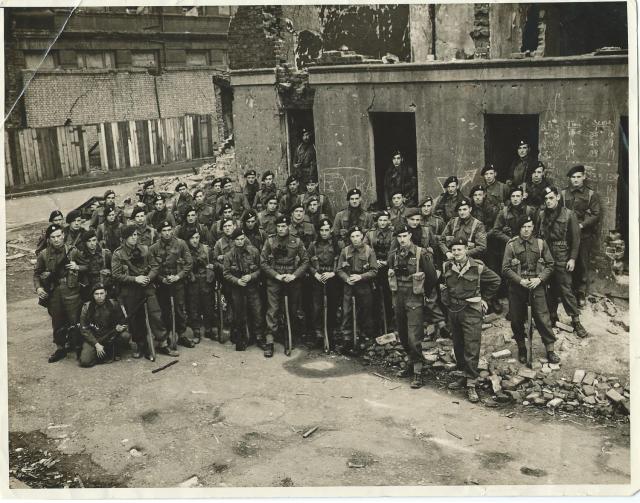 No 3 Commando 1 troop at Limehouse (not smiling)