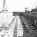 Inner face of North Caisson which was rammed by HMS Cambeltown.