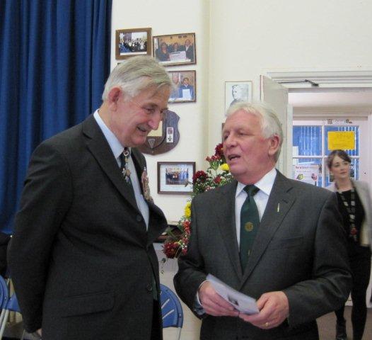 Brigadier Thomas CBE and John White, Elmwood School Croydon