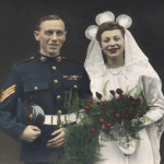 Sgt Alexander Pirie MM, 3 RM Eng.Cdo., and his wife