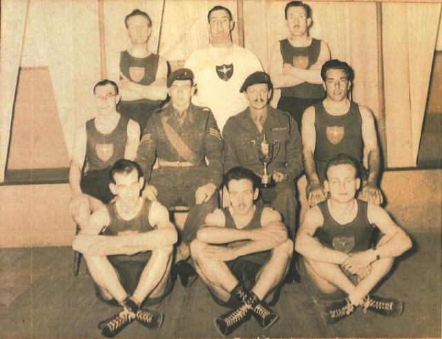 No 3 Coy., 10th Bn (TA) The Parachute Regt., Noble Inter Coy. Boxing Cup winners 1955/6 and 1956/7